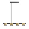 Stropní závěsné svítidlo 4x GX53 Black Gold MIRELLA Sanico Goldlux