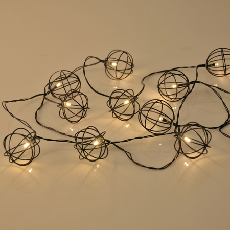 LED zahradní girlanda na baterie 2.1 m. napájení 2xAA bateriemi VIBORG. Black GOLDLUX (Polux)