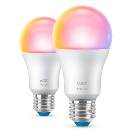 2x LED žárovka E27 A60 8,5W = 60W 806lm 2200-6500K RGB + TW Smart SMART WiFi Bluetooth App WiZ