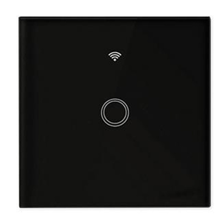 Jediný černý Wi-Fi LED TOUCH skleněný vypínač