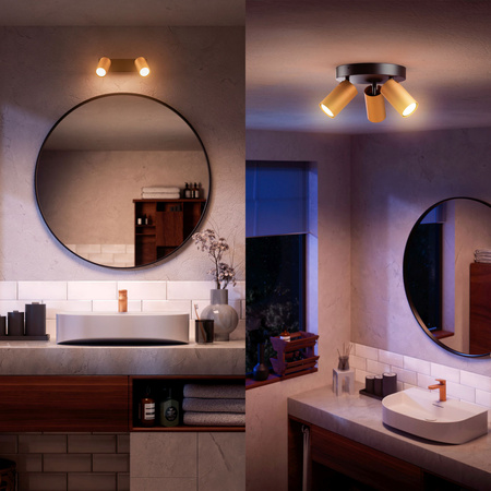 Nástěnné svítidlo GU10 IP44 Měděno-černé Kosipo Philips