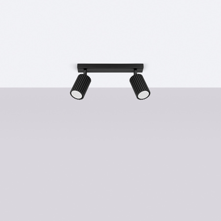 Bodové reflektorové stropní svítidlo Tuba 2x GU10 Black Carbon Deep Space SL.1580 Sollux