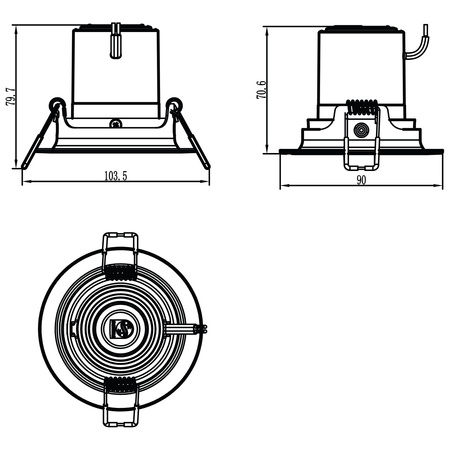LED zapuštěná pod omítku 5W 330lm 2700K SceneSwitch White Pomeron Philips