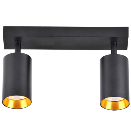 Pásové svítidlo Stropní a nástěnné LED svítidlo 2 x GU10 MARIBEL Black GOLDLUX (Polux)