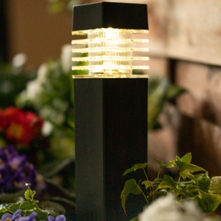 LED solární zahradní lampa 40cm černá MARTIN GOLDLUX (Polux)