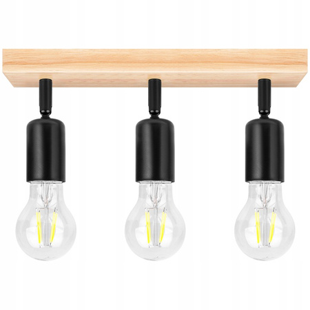 Spot Tuba Stropní svítidlo Reflektor Halogenové svítidlo 3x E27 Pohyblivé Černohnědé Eos Masterled