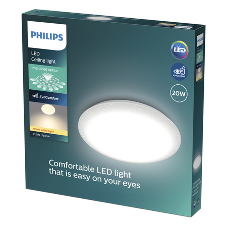 Stropní svítidlo LED Plafond 20W 2000lm 2700K Warm Star Effect Moire CL200 Philips
