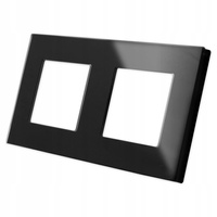 SKLENĚNÝ rám pro černou dvojzásuvku