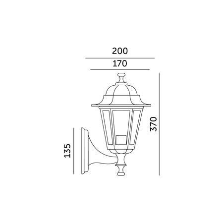 Zahradní venkovní nástěnná lampa E27 IP54 Gold LO4101 Kobi