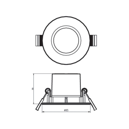 3x LED halogenové svítidlo DIVE 5,5W 2700K 350lm IP65 kulaté saténové stmívatelné PHILIPS