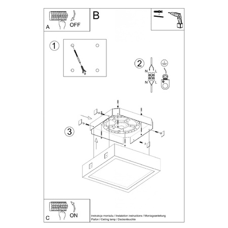 Svítidlo pro povrchovou montáž RIZA LED 18W 3000K Plafond Industrial Grey SOLLUX