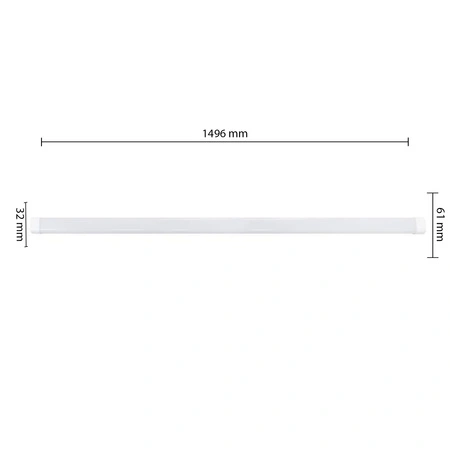 LED lineární svítidlo 54W 5820lm 4000K neutrální 120° bílá plochá Masterled
