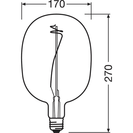 E27 BALLON LED dekorativní žárovka 4.5W = 10W 100lm 1600K Teplá bílá 320° vlákno stmívatelné OSRAM Vintage 1906