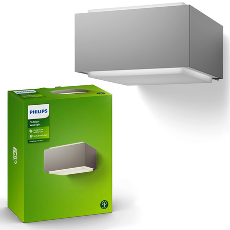 Zahradní lampa LED nástěnná lampa HEDGEHOG myGarden E27 IP44 šedá PHILIPS