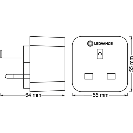 Smart Power Socket UK 230V 2990W 13A LEDVANCE SMART+ ZigBee