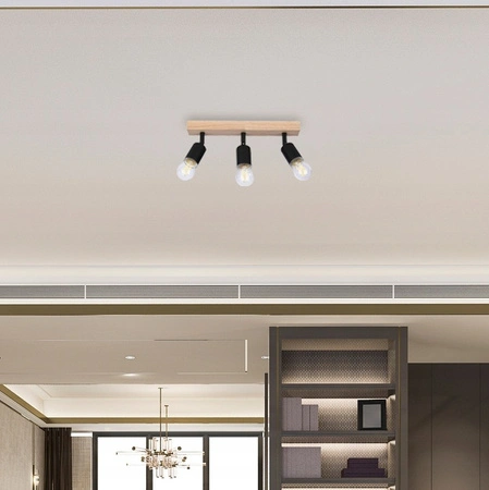 Spot Tuba Stropní svítidlo Reflektor Halogenové svítidlo 3x E27 Pohyblivé Černohnědé Eos Masterled