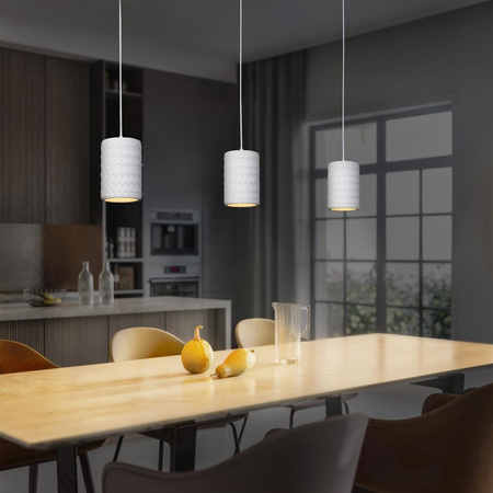 Dekorativní stropní závěsné svítidlo E27 s převisem bílý dekor Ledvance