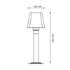 Venkovní zahradní stojací lampa 44cm GIZA E27 GOLDLUX (Polux)