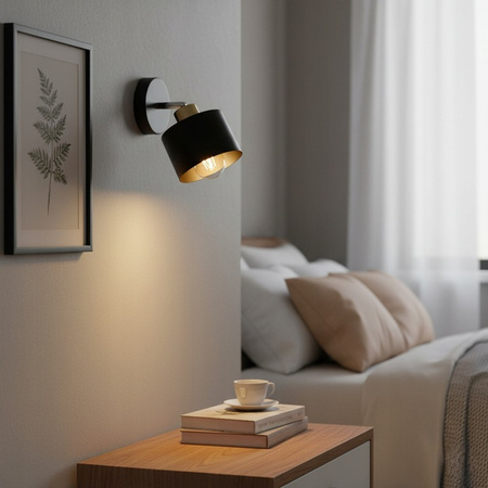 Nástěnné svítidlo Reflektor Nástěnné svítidlo E27 Moving Black Copper Elza Masterled