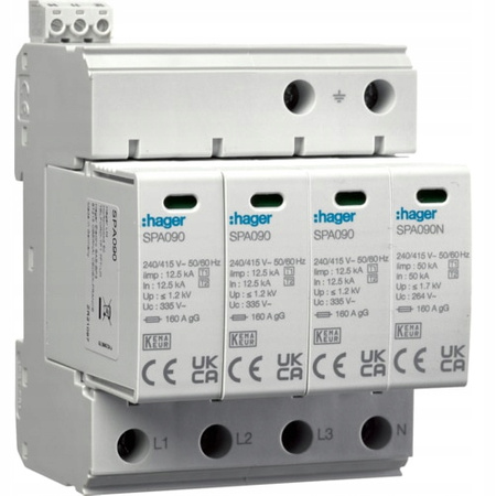 Přepěťová pojistka B+C 4P 12.5kA SPA931 HAGER