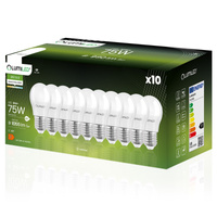 6x Žárovka LED P45, E27 10W = 100W 990lm 4000K Neutralní bílá 180° Mléčná CCD LUMILED
