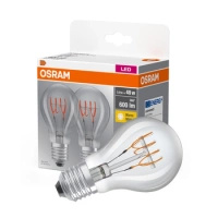 Dekorativní LED žárovka E27 A60 4.8W = 35W 400lm 2200K Teplá bílá 320° vlákno stmívatelné OSRAM Vintage 1906