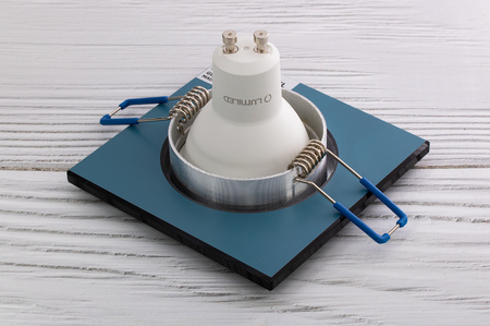 Skleněné Halogenová Podhledové svítidlo GU10, MR16 Stálá Čtvercová Černá ARIEL LUMILED