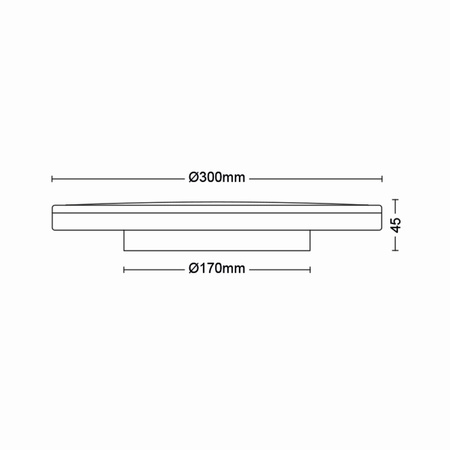 Plafond LED stropní svítidlo OZZIET 18W 2700K 30cm černé kulaté PHILIPS stropní svítidlo s povrchovou montáží