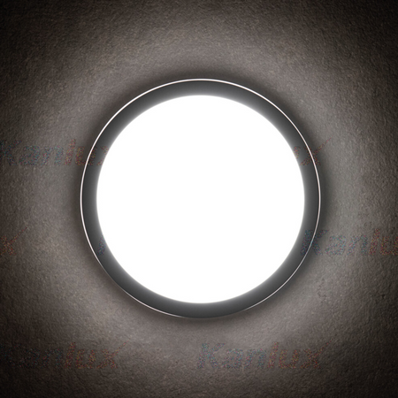 Plafond LED stropní svítidlo se senzorem pohybu Povrchová montáž 24W 1920lm 4000K neutrální IP54 kulatý grafit BENO KANLUX