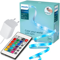 LED pásek RGB 5 m stmívatelný Vícebarevné dálkové ovládání Philips