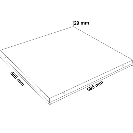 LED Plafond Panel pro povrchovou montáž čtvercový 60x60cm 40W 4000K Neutral Domino White