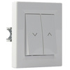Roletový spínač s rámečkem. dvojitý Asfora. bílý
