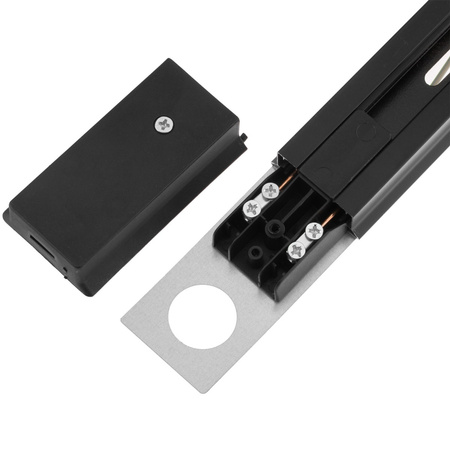 Osvětlovací lišta 1.5m + 3x reflektor lištový, GU10 Čtvercová Černá LUMILED