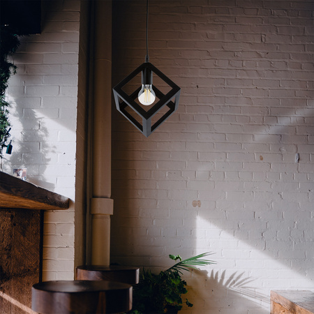 1x E27 Závěsná lampa, geometrická čtvercová ZWIS TALUS LUMILED