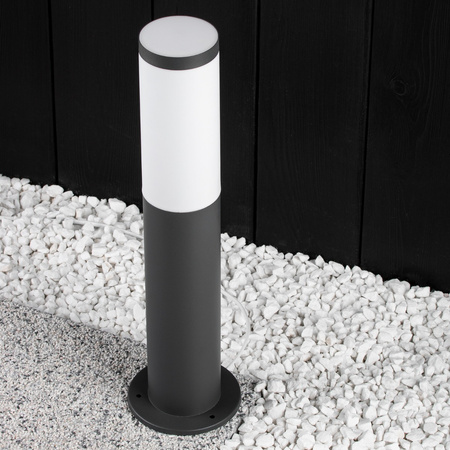 Zahradní lampa LED E27 OSLO TUBA GOLDLUX (Polux) LOW GRAY 45cm