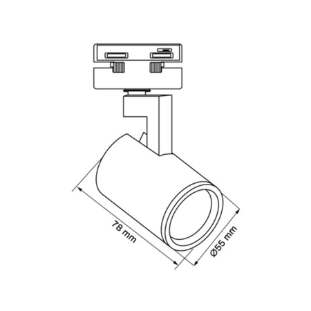 GU10 White LYNX Sanico Goldlux Nastavitelný bodový reflektor na kolejnici