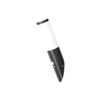 LED zahradní nástěnná lampa TORCH E27 IP44 s pohybovým senzorem bílá a černá RABALUX