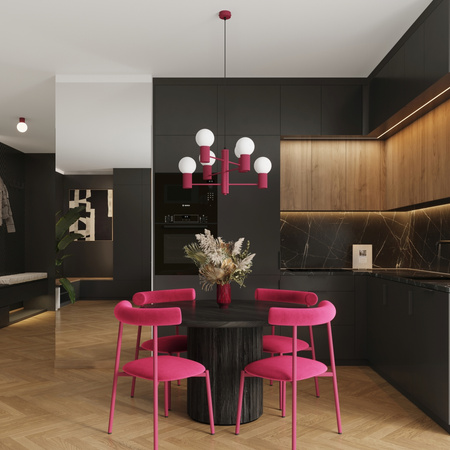 Lustr Závěsné svítidlo 6x G9 Hliník Burgundy Halo French Sky SL.1837 Sollux