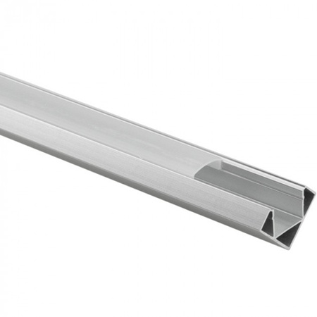 LED rohový hliníkový profil eloxovaný 2m s matným difuzorem pro LED pásky + koncovky Ecolight série R