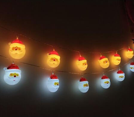 LED Santa Claus řetěz 10xLED 1.6 m 2700K vánoční LVT