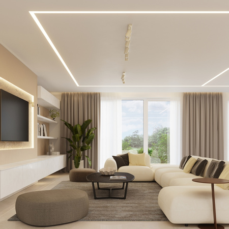 Bodové reflektorové stropní svítidlo Tuba 4x GU10 béžový kroužek Bittersweet Shimmer SL.1498 Sollux