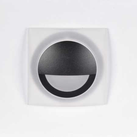 LED zahradní svítidlo pro zapuštěnou montáž na schodiště 3W 40lm IP44 4000K černá Q5 GOLDLUX (Polux)