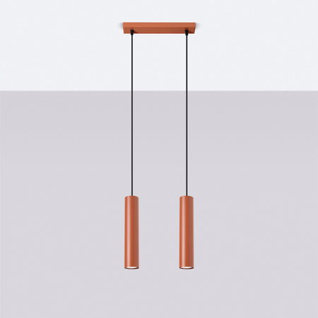 Stropní závěsné svítidlo Overhanging Tuba Spot 2x GU10 Ochre Red Lagos Ocean Green SL.1490 Sollux