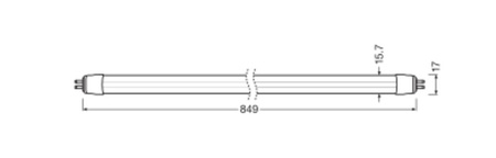 LED zářivka G5 T5 10,5W 1450lm 3000K teplá bílá 180° 85cm Ledvance