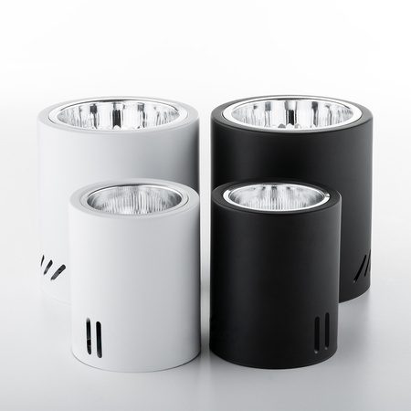 Povrchové svítidlo E27, TUBA SPOT Stálá Kulatá Bílá APUS 13 LUMILED