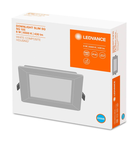 Zapuštěný LED panel 6W 6500K DOWNLIGHT Slim SQ105 LEDVANCE čtvercový