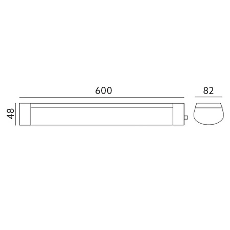 LED hermetické lineární svítidlo 18W 1800lm IP65 60cm Neutrální 4000K