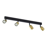 TOP BLACK/GOLD Spot Black/Gold Moderní pásové stropní svítidlo 4xGU10 1021 TK Lighting