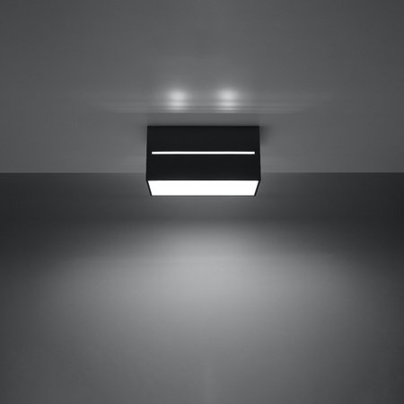 Svítidlo pro povrchovou montáž LOBO MAXI 2xG9 Obdélníkové černé SOLLUX