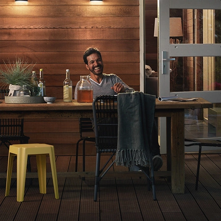 Reflektor LED 50W 5400lm 3000K IP65 se senzorem pohybu a soumraku Black Lois Philips